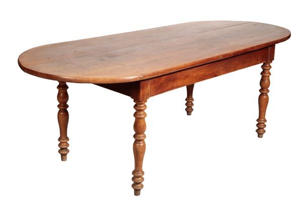 A FRUITWOOD DINING TABLE