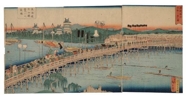 UTAGAWA HIROSHIGE II (1826-1869) Lord Minamoto Yoritomo returns from Kyoto