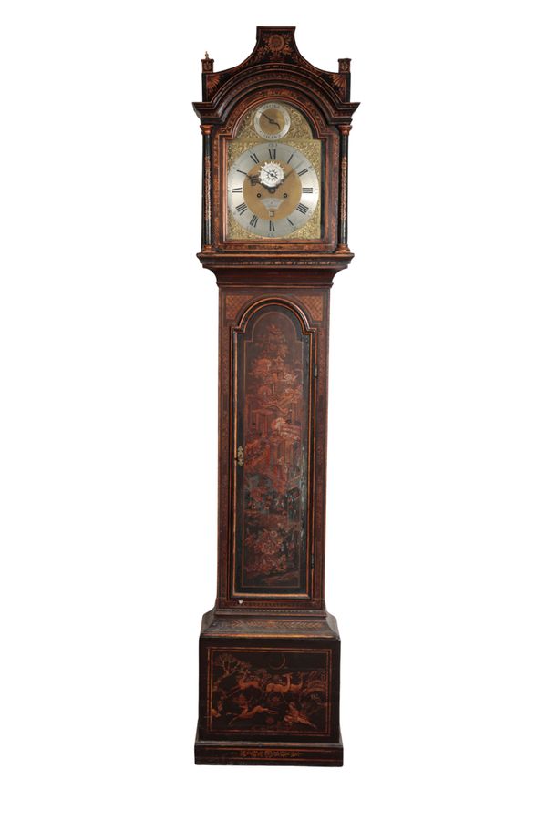 A GEORGE III CHINOISERIE LONGCASE CLOCK