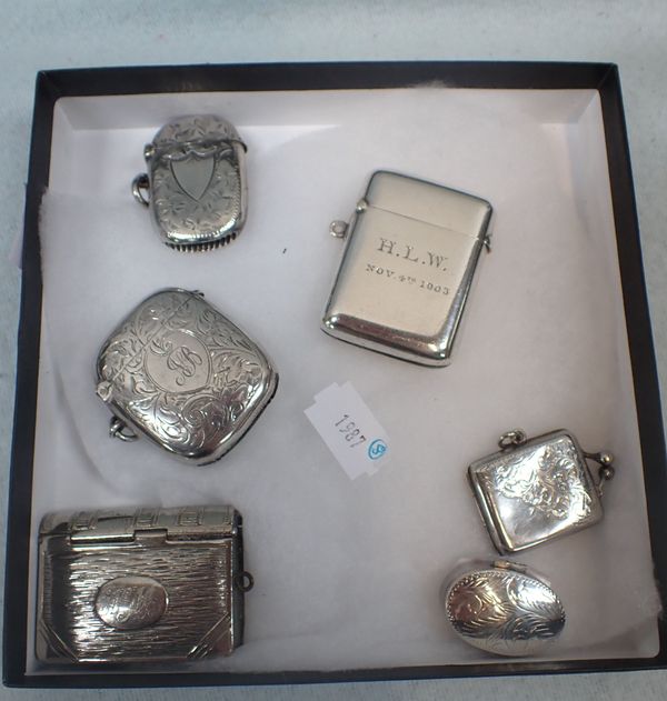 TWO SILVER VESTA CASES