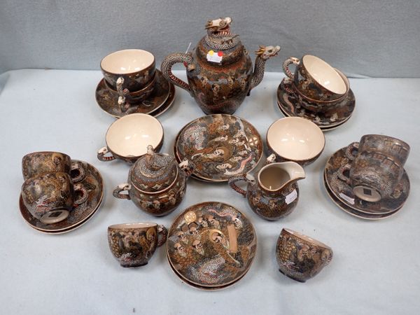 A JAPANESE KUTANI TEA SET