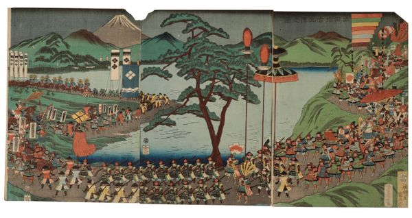 UTAGAWA YOSHITORA (act.1836-1882) Lord Takeda Shiugen Heading to the Battlefield