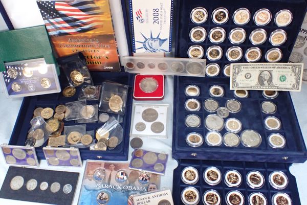 A COLLECTION OF USA PROOF SETS, AND OTHER AMERICAN COINS