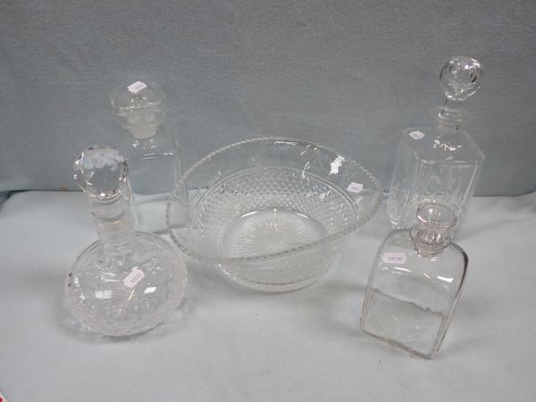 A CUT GLASS BOWL