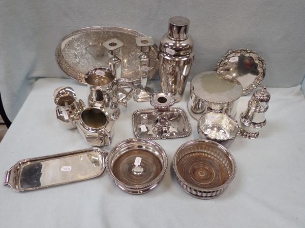 A SILVER PLATED WAITER