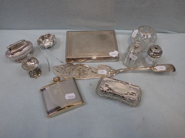 A SILVER PLATED BOX CONTAINING PLAYING CARDS