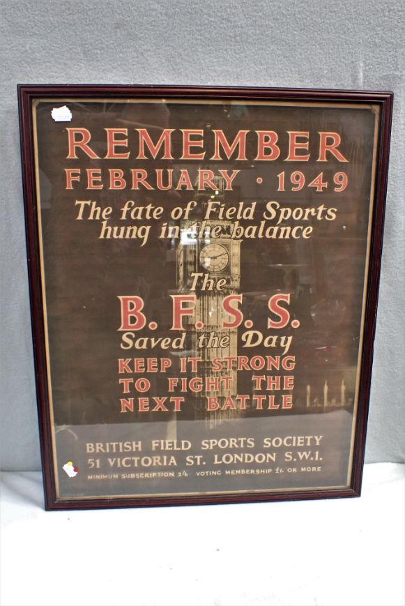 A VINTAGE 'BFSS' POSTER