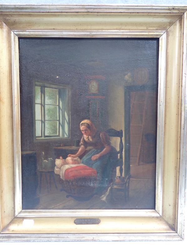 ASCR. TO MORTEN JEPSEN: MOTHER AND BABY IN INTERIOR