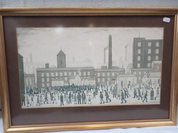 AFTER L.S. LOWRY: 'OUTSIDE THE MILL', PRINT