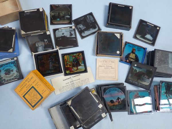 A COLLECTION OF COLOURED MAGIC LANTERN SLIDES