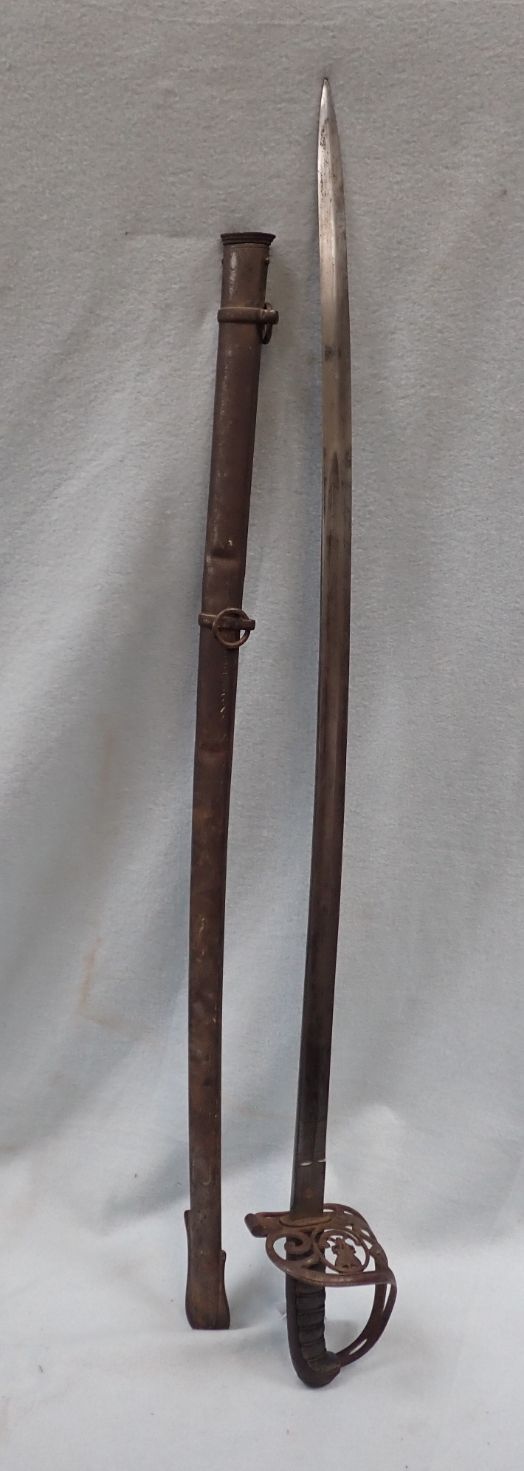 A VICTORIAN DRESS SWORD AND SCABBARD