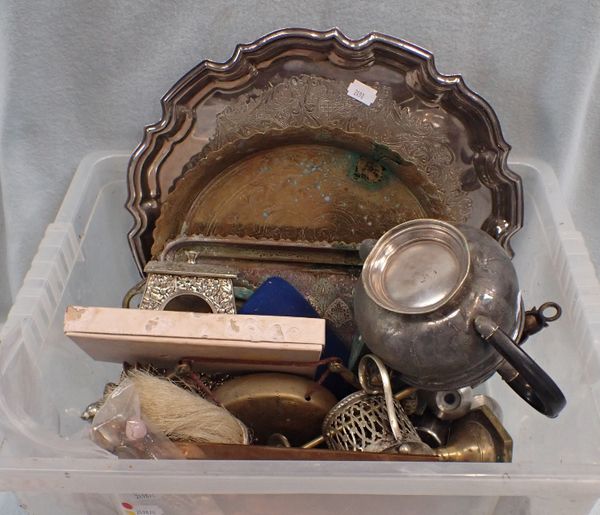 A QUANTITY OF SILVER-PLATED ITEMS