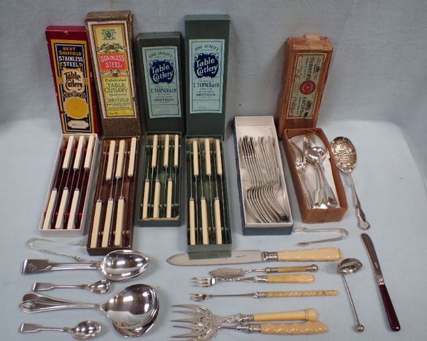 A COLLECTION OF BONE-HANDLED KNIVES (BOXED)