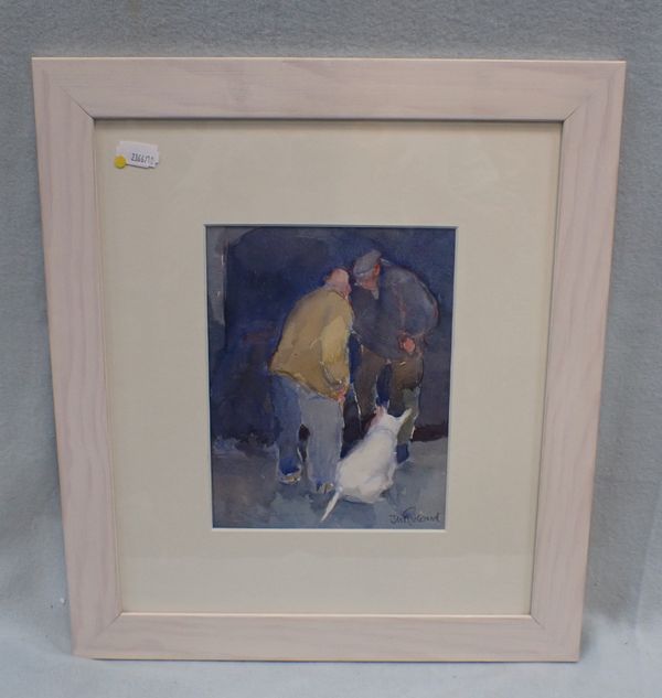 INA PICKARD: (CONTEMPORARY BRITISH) 'THE BULL TERRIER MEN 2'