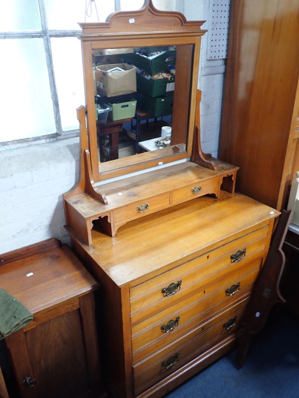 AN EDWARDIAN DRESSING CHEST