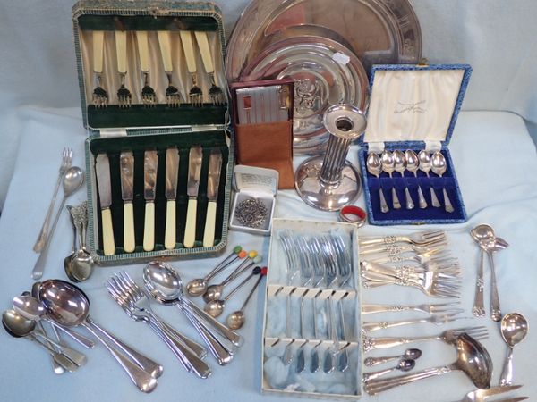 A COLLECTION OF DANISH SILVER-PLATED FLATWARE