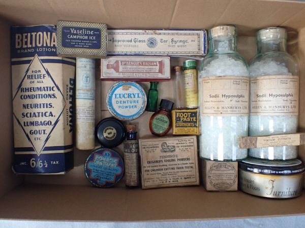 A COLLECTION OF VINTAGE MEDICAL PRODUCTS