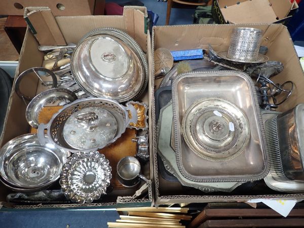 A LARGE COLLECTION OF SILVER PLATED WARES