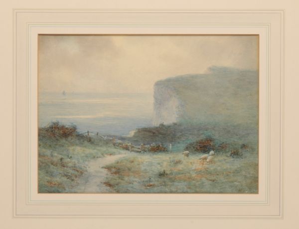 ELLIOT HENRY/HAIGH MARTEN (FL. 1886-1910) 'On the cliffs near Lulworth, Dorset'
