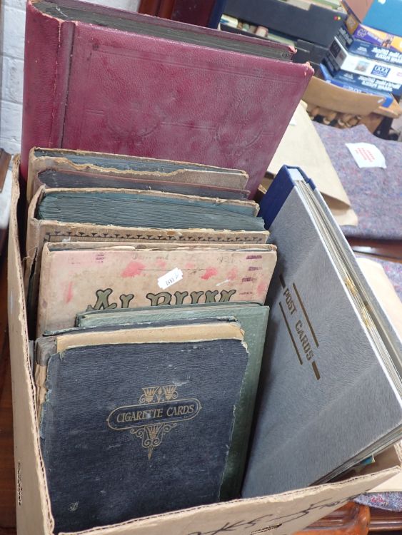 COLLECTION OF POSTCARD AND CIGARETTE CARD ALBUMS