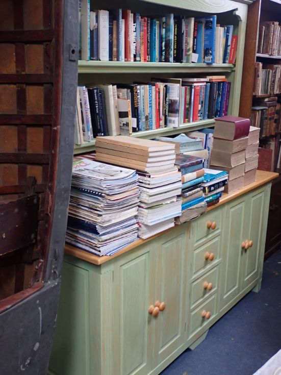 LARGE STAINED PINE DRESSER