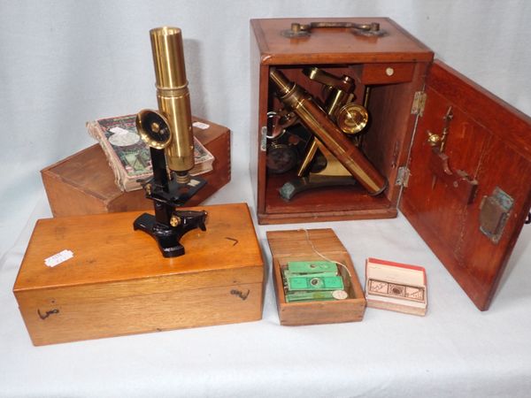 TWO VICTORIAN CASED MICROSCOPES