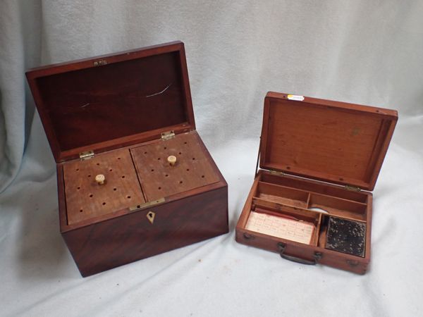 A VICTORIAN TRAVELLING WATERCOLOUR BOX