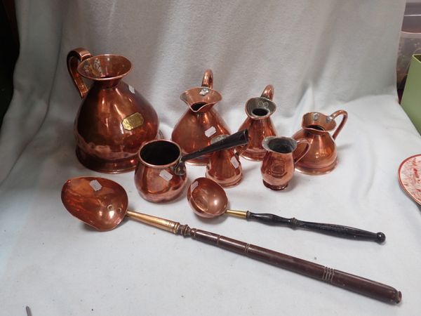 A COLLECTION OF 19TH CENTURY COPPER MEASURES