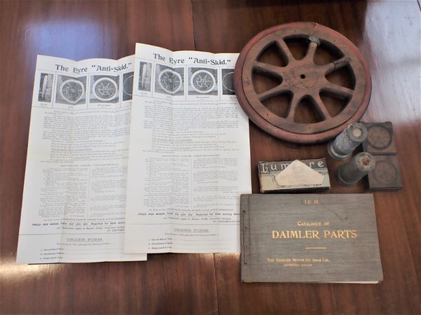 EARLY MOTORING: A WOODEN MODEL FOR THE EYRE 'ANTI-SKID'  DEVICE