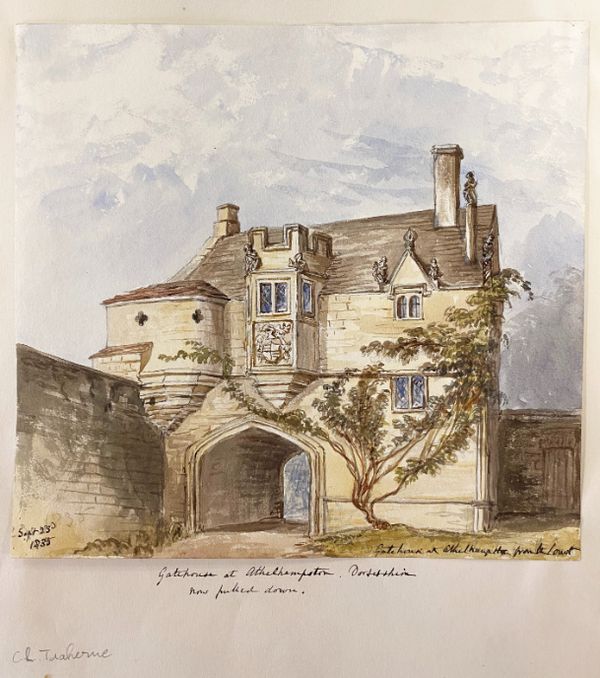 C.L. TRAHERNE (19th century) Three views of Athelhampton House, Dorset