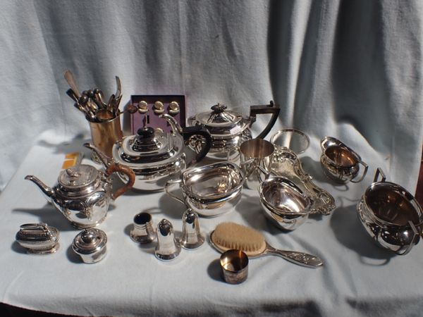 A SILVER-PLATED TEASET