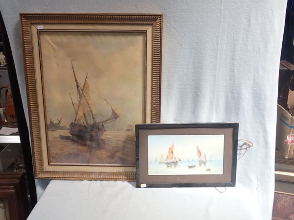 HENRY THOMAS: SMALL SAILING BOATS AT SEA