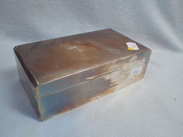 A SILVER CIGARETTE BOX