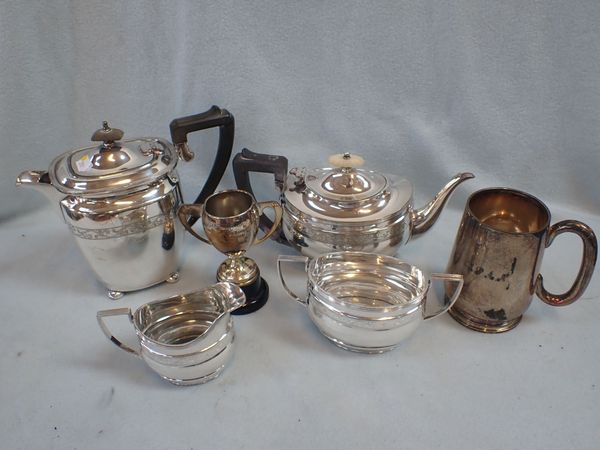 A QUANTITY OF SILVER-PLATED ITEMS