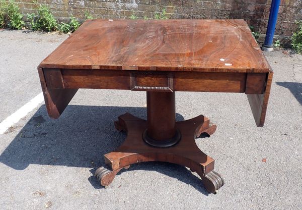 A REGENCY ROSEWOOD SOFA TABLE