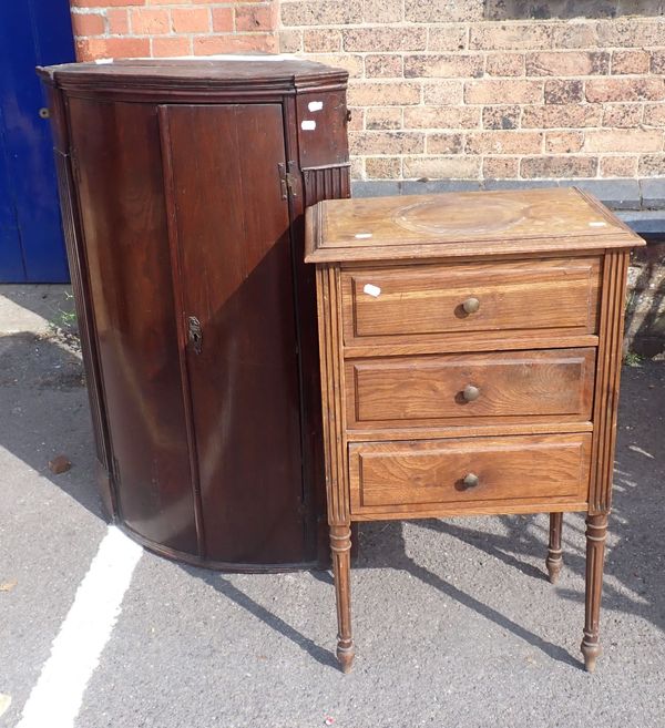 A FRENCH OAK BEDSIDE CHEST