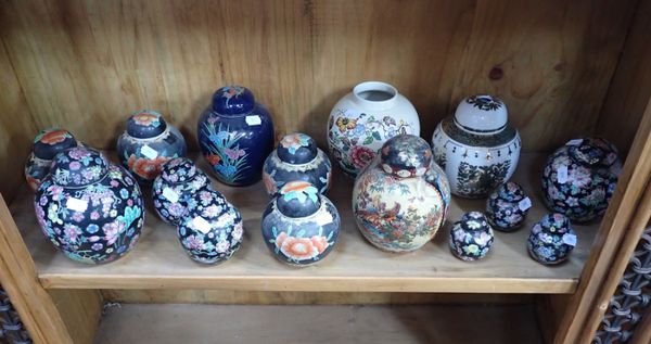 A COLLECTION OF GINGER JARS