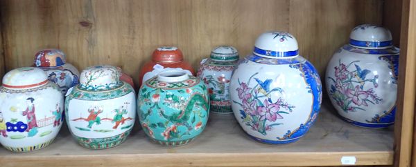 A COLLECTION OF GINGER JARS