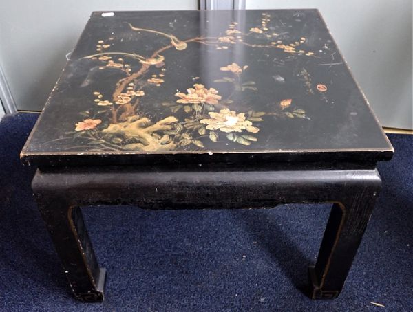 A CHINESE LACQUERED OCCASIONAL TABLE