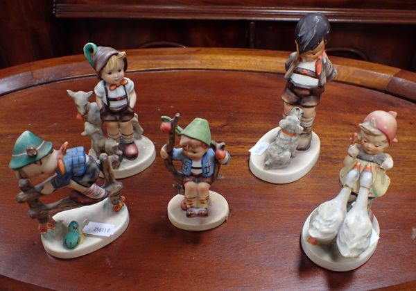 FIVE GOEBEL HUMMEL FIGURES