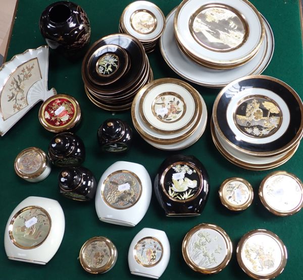 A COLLECTION OF GILDED AND SILVERED CHINESE CERAMICS