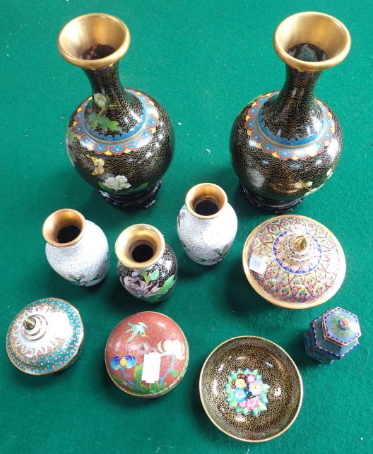 A COLLECTION OF CLOISONNE WARE