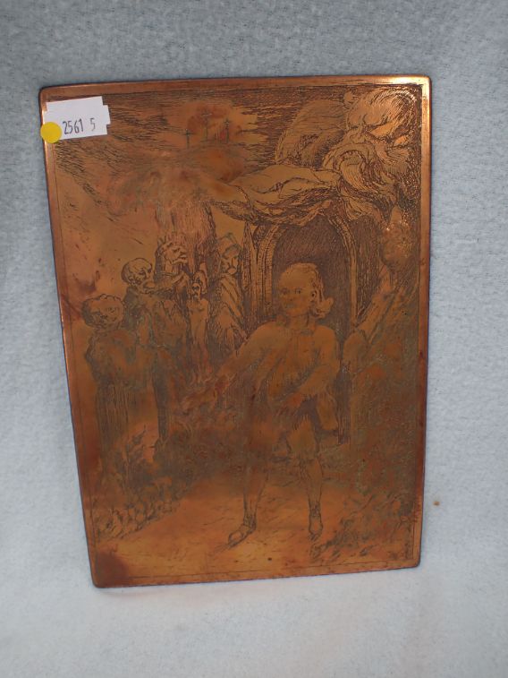 AN ETCHED COPPER PRINTING PLATE