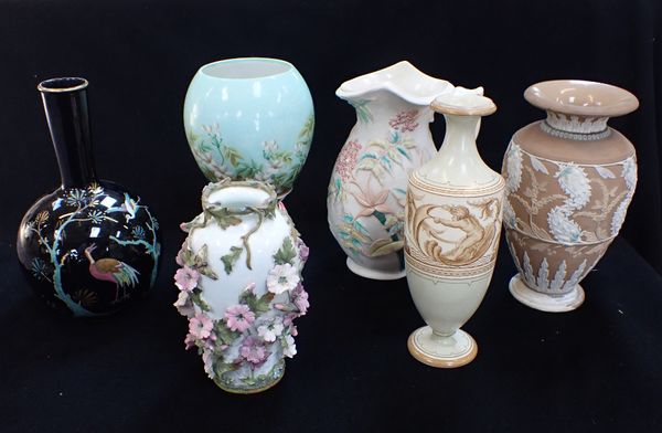 A COLLECTION OF DECORATIVE  CERAMIC VASES