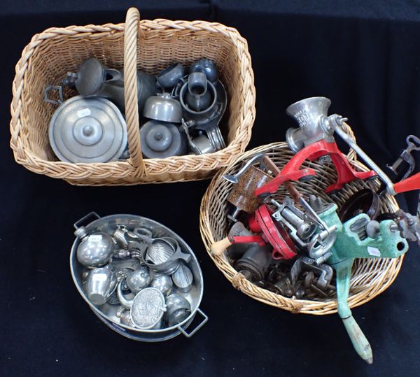 A QUANTITY OF PEWTER