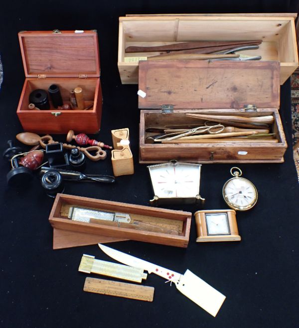 WOODEN BOXES CONTAINING GLOVE STRETCHERS