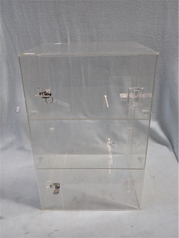 A PERSPEX COUNTER-TOP JEWELLERY  DISPLAY CABINET