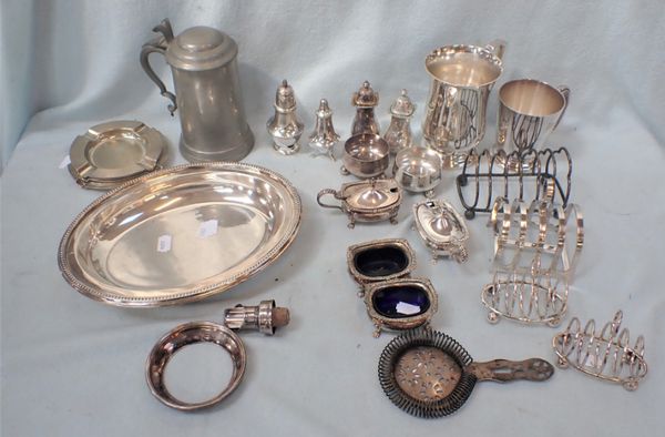 A QUANTITY OF SILVER-PLATED ITEMS