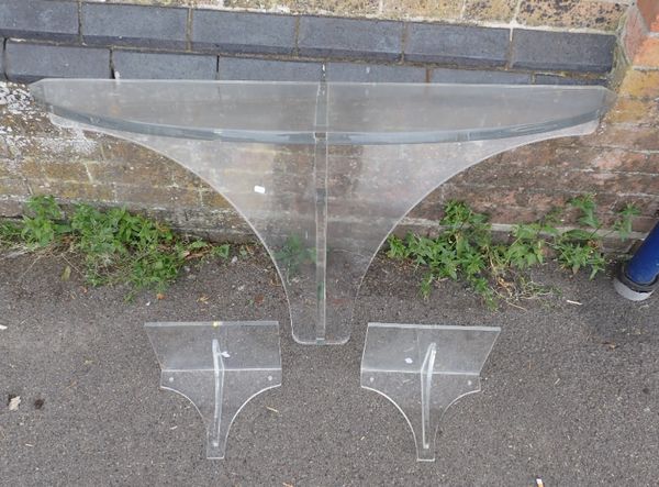 A MODERNIST PERSPEX CONSOLE TABLE