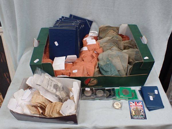 A COLLECTION OF BRITISH COINS, INCLUDING SILVER